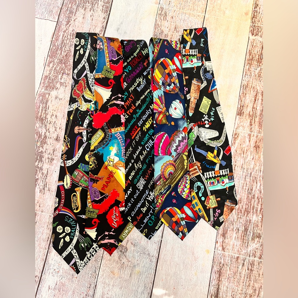 Vintage Nicole Miller‎ 1990s silk tie lot